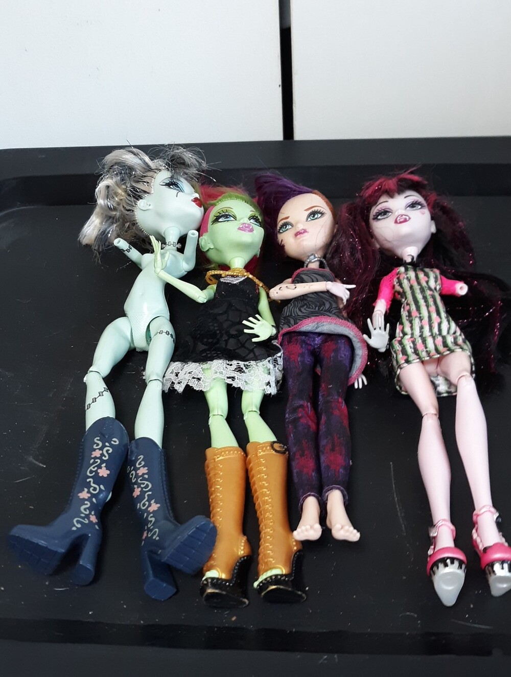 Mattel Monster High Dolls G1 Lot 4 Frankie Draculaura Venus Spectra TLC OOAK Par